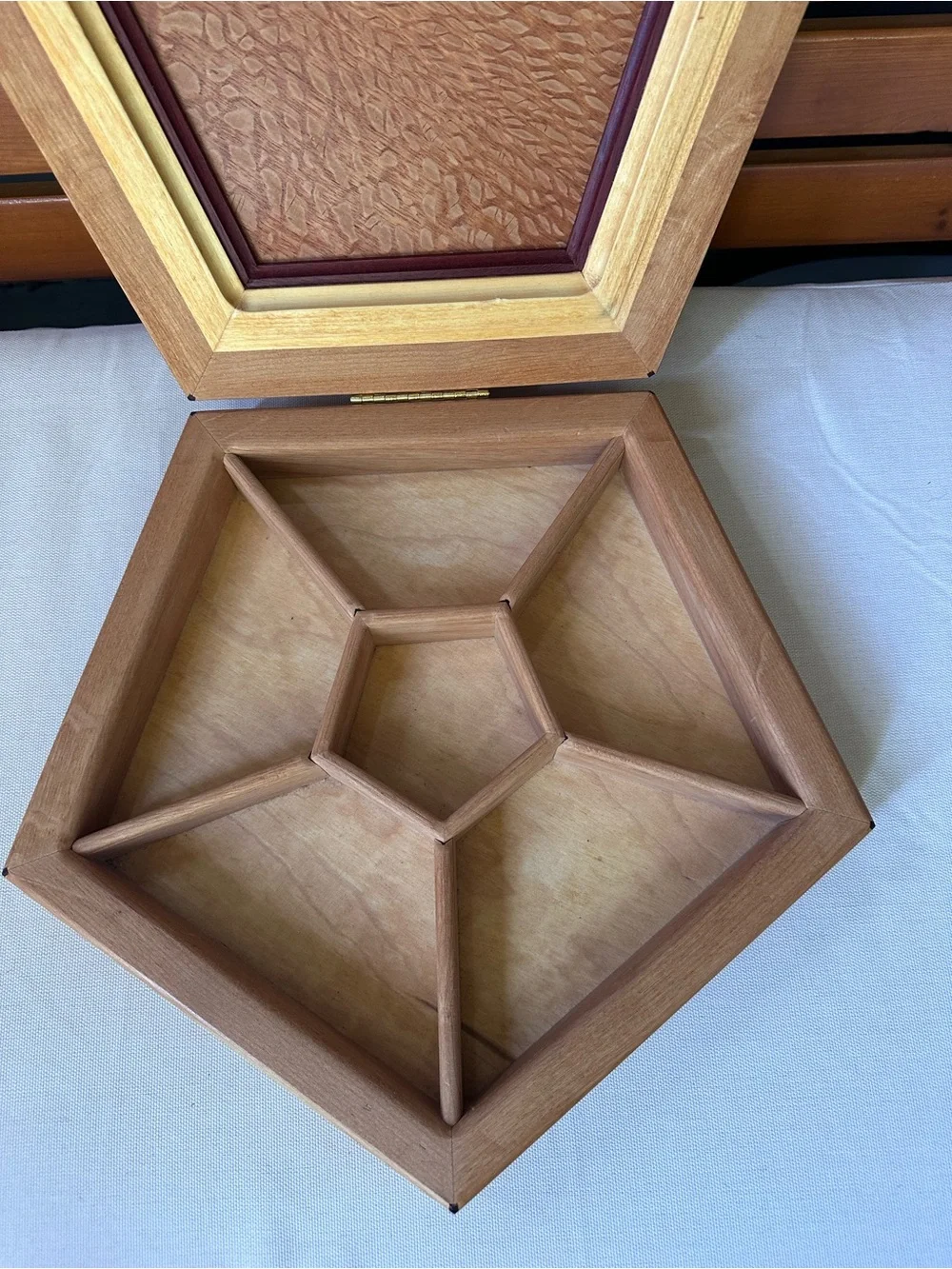 Handcrafted Pentagonal Wood Box